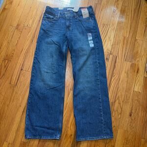 Levi's Blue Super Low Loose Low Waist Straight Jean Pants Size 29 W 32 L NWT